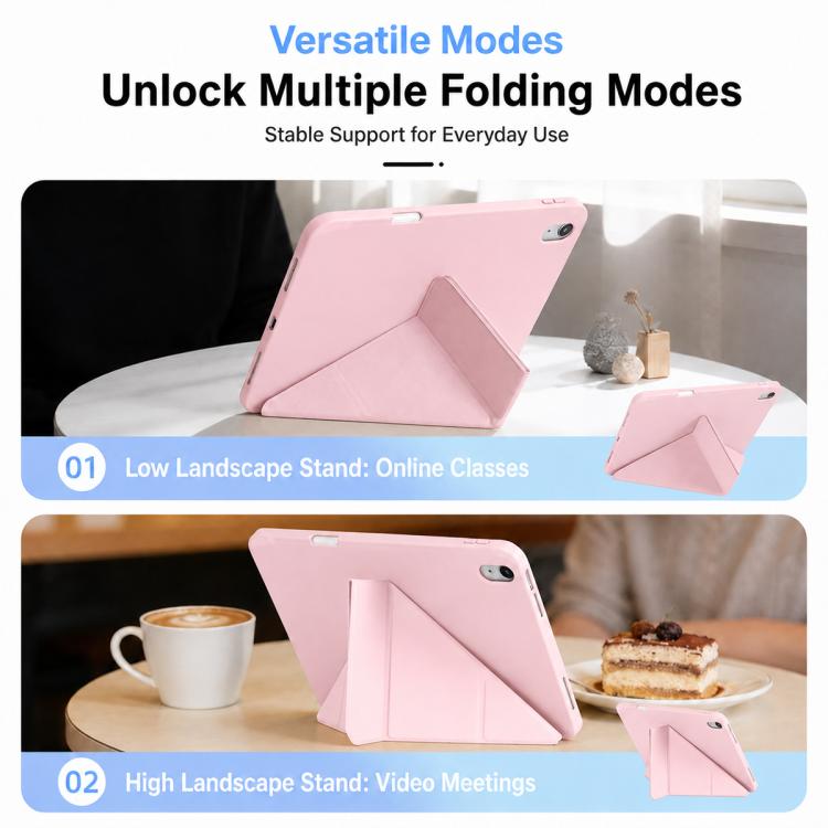 Custodia in silicone pieghevole a Y XDcase per tablet, con supporto in pelle e scomparto per penna., For iPad Air 13 2026 / 2025 / 2024, For iPad Air 11 2026 / 2025 / 2024, For iPad 2025 / 2022, For iPad Pro 12.9 2022/21/20/18, For iPad Pro 11 2022 / 2021