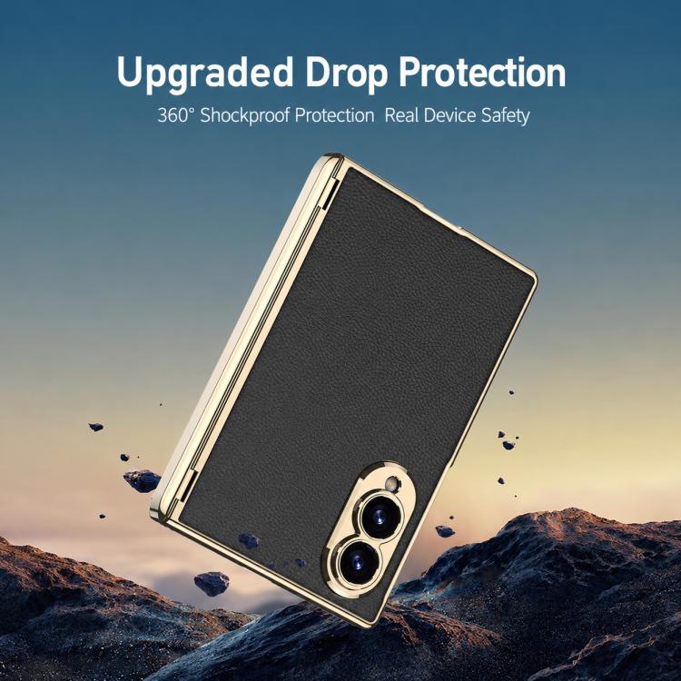 Custodia per telefono GKK Phantom in pelle vegana con cerniera magnetica integrata e chiusura pieghevole., For Galaxy Z Fold8 5G
