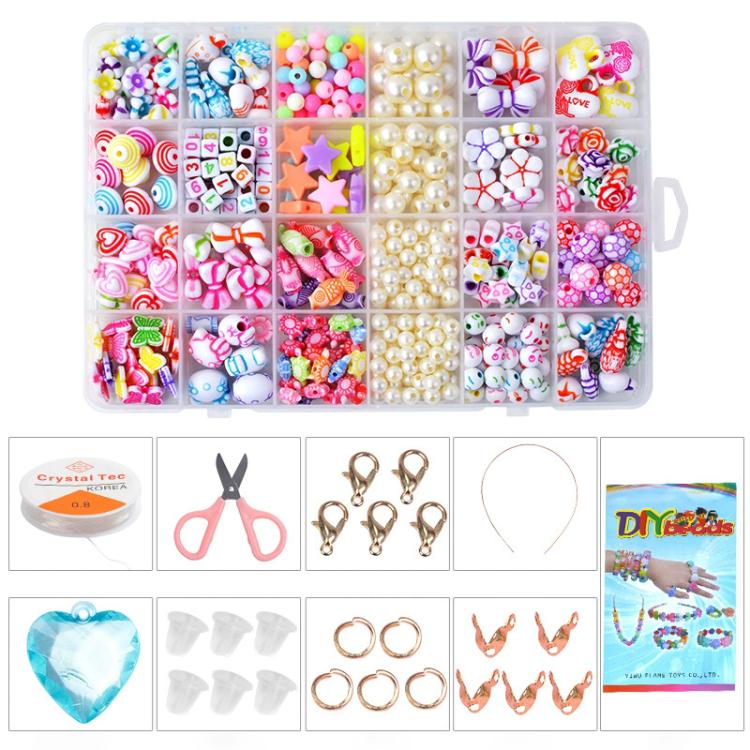 Kit per braccialetti fai da te con 24 griglie e perline, giocattolo educativo con kit di attrezzi, 24-grid (Colorful), 24-grid (Crystal Mix-and-Match), 24-grid (The Warmth of Spring), 24-grid (Cute Girl), 24-grid (Flowers Bloom)                        ...