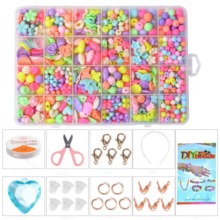Kit per braccialetti fai da te con 24 griglie e perline, giocattolo educativo con kit di attrezzi, 24-grid (Colorful), 24-grid (Crystal Mix-and-Match), 24-grid (The Warmth of Spring), 24-grid (Cute Girl), 24-grid (Flowers Bloom)                        ...