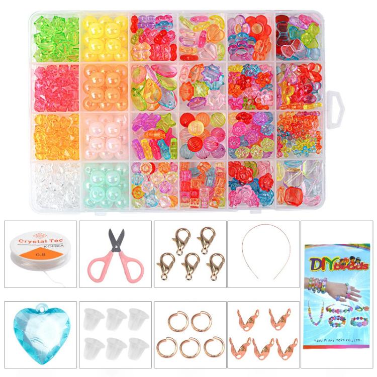 Kit per braccialetti fai da te con 24 griglie e perline, giocattolo educativo con kit di attrezzi, 24-grid (Colorful), 24-grid (Crystal Mix-and-Match), 24-grid (The Warmth of Spring), 24-grid (Cute Girl), 24-grid (Flowers Bloom)                        ...