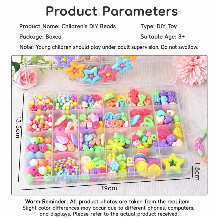 Kit per braccialetti fai da te con 24 griglie e perline, giocattolo educativo con kit di attrezzi, 24-grid (Colorful), 24-grid (Crystal Mix-and-Match), 24-grid (The Warmth of Spring), 24-grid (Cute Girl), 24-grid (Flowers Bloom)                        ...