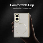 Custodia per telefono GKK con cerniera magnetica integrata, pieghevole, in ecopelle Phantom e anello magnetico., For Galaxy Z Fold8 5G
