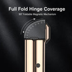 Custodia per telefono GKK con cerniera magnetica integrata, pieghevole, in ecopelle Phantom e anello magnetico., For Galaxy Z Fold8 5G
