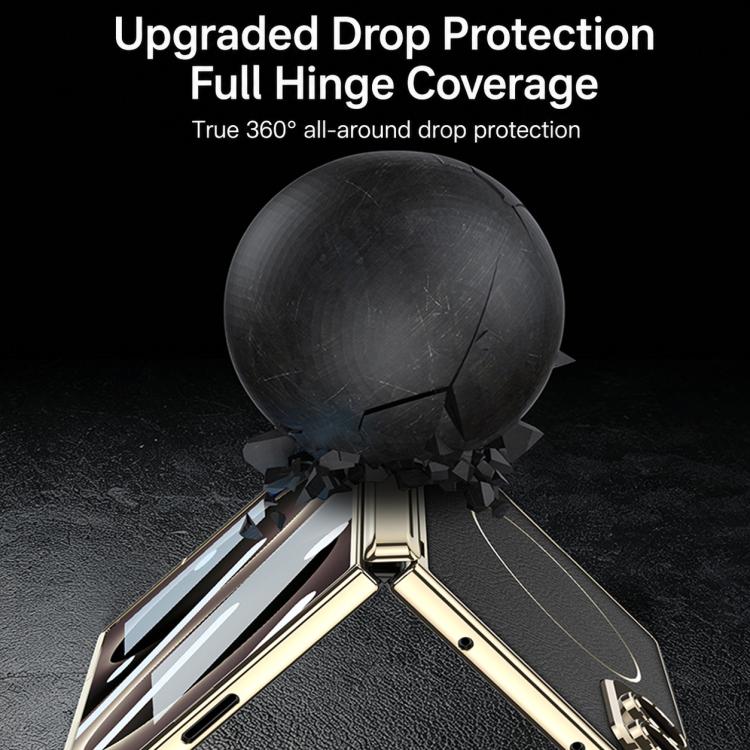 Custodia per telefono GKK con cerniera magnetica integrata, pieghevole, in ecopelle Phantom e anello magnetico., For Galaxy Z Fold8 5G