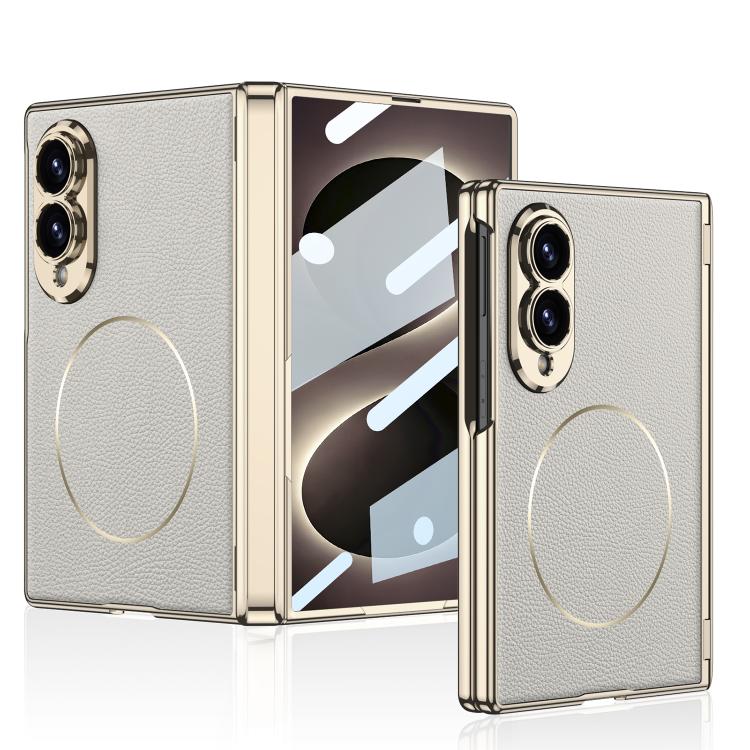 Custodia per telefono GKK con cerniera magnetica integrata, pieghevole, in ecopelle Phantom e anello magnetico., For Galaxy Z Fold8 5G