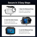 Custodia impermeabile per fotocamere subacquee fino a 60 m, For DJI Osmo Action 6, For DJI Osmo Action 5 Pro / 4 / 3