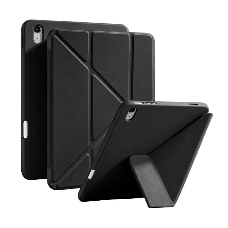 Custodia in silicone pieghevole a Y XDcase per tablet, con supporto in pelle e scomparto per penna., For iPad mini 2024 / 2021