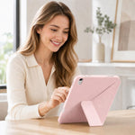 Custodia in silicone pieghevole a Y XDcase per tablet, con supporto in pelle e scomparto per penna., For iPad mini 2024 / 2021