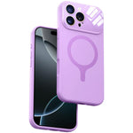 Custodia per telefono con copertura completa in silicone liquido magnetico e fotocamera integrata., For iPhone 16 Pro Max, For iPhone 16 Pro, For iPhone 16