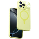 Custodia per telefono con copertura completa in silicone liquido magnetico e fotocamera integrata., For iPhone 16 Pro Max, For iPhone 16 Pro, For iPhone 16