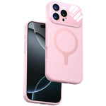 Custodia per telefono con copertura completa in silicone liquido magnetico e fotocamera integrata., For iPhone 16 Pro Max, For iPhone 16 Pro, For iPhone 16