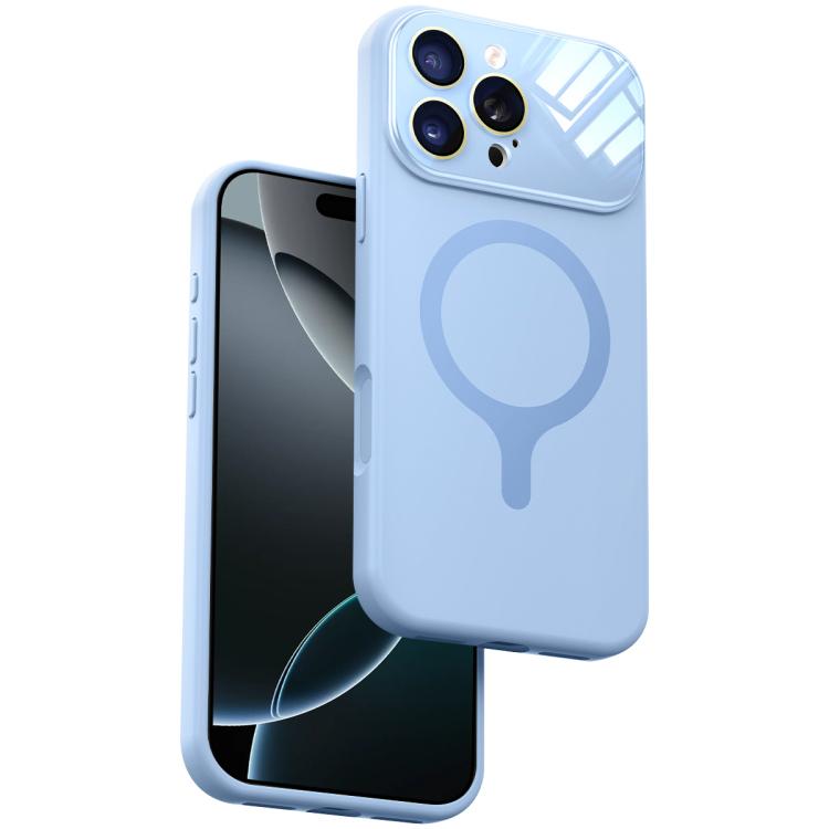 Custodia per telefono con copertura completa in silicone liquido magnetico e fotocamera integrata., For iPhone 16 Pro Max, For iPhone 16 Pro, For iPhone 16