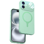 Custodia per telefono con copertura completa in silicone liquido magnetico e fotocamera integrata., For iPhone 16 Pro Max, For iPhone 16 Pro, For iPhone 16