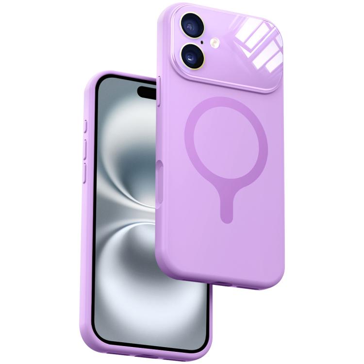 Custodia per telefono con copertura completa in silicone liquido magnetico e fotocamera integrata., For iPhone 16 Pro Max, For iPhone 16 Pro, For iPhone 16