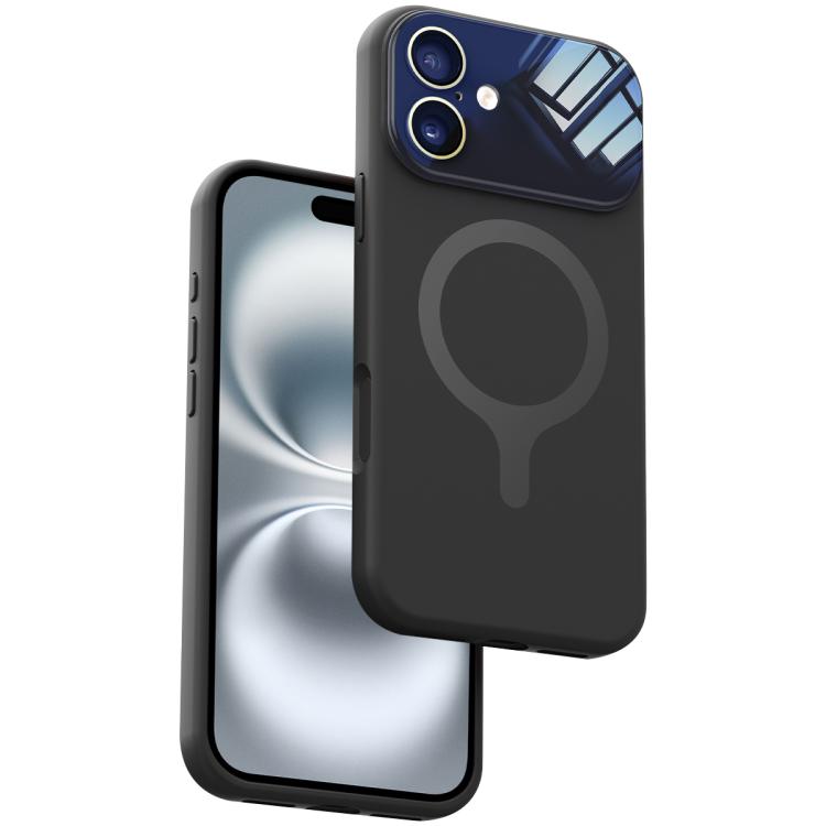 Custodia per telefono con copertura completa in silicone liquido magnetico e fotocamera integrata., For iPhone 16 Pro Max, For iPhone 16 Pro, For iPhone 16