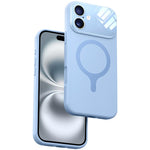 Custodia per telefono con copertura completa in silicone liquido magnetico e fotocamera integrata., For iPhone 16 Pro Max, For iPhone 16 Pro, For iPhone 16