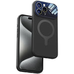 Custodia per telefono con copertura completa in silicone liquido magnetico e fotocamera integrata., For iPhone 15 Pro Max, For iPhone 15 Pro, For iPhone 15