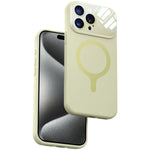 Custodia per telefono con copertura completa in silicone liquido magnetico e fotocamera integrata., For iPhone 15 Pro Max, For iPhone 15 Pro, For iPhone 15