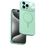 Custodia per telefono con copertura completa in silicone liquido magnetico e fotocamera integrata., For iPhone 15 Pro Max, For iPhone 15 Pro, For iPhone 15