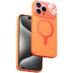 Custodia per telefono con copertura completa in silicone liquido magnetico e fotocamera integrata., For iPhone 15 Pro Max, For iPhone 15 Pro, For iPhone 15