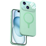 Custodia per telefono con copertura completa in silicone liquido magnetico e fotocamera integrata., For iPhone 15 Pro Max, For iPhone 15 Pro, For iPhone 15