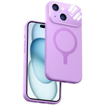 Custodia per telefono con copertura completa in silicone liquido magnetico e fotocamera integrata., For iPhone 15 Pro Max, For iPhone 15 Pro, For iPhone 15