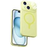 Custodia per telefono con copertura completa in silicone liquido magnetico e fotocamera integrata., For iPhone 15 Pro Max, For iPhone 15 Pro, For iPhone 15