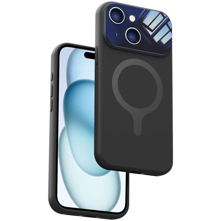 Custodia per telefono con copertura completa in silicone liquido magnetico e fotocamera integrata., For iPhone 15 Pro Max, For iPhone 15 Pro, For iPhone 15