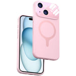 Custodia per telefono con copertura completa in silicone liquido magnetico e fotocamera integrata., For iPhone 15 Pro Max, For iPhone 15 Pro, For iPhone 15