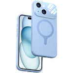 Custodia per telefono con copertura completa in silicone liquido magnetico e fotocamera integrata., For iPhone 15 Pro Max, For iPhone 15 Pro, For iPhone 15
