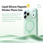 Custodia per telefono con copertura completa in silicone liquido magnetico e fotocamera integrata., For iPhone 16 Pro Max, For iPhone 16 Pro, For iPhone 16