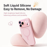 Custodia per telefono con copertura completa in silicone liquido magnetico e fotocamera integrata., For iPhone 15 Pro Max, For iPhone 15 Pro, For iPhone 15
