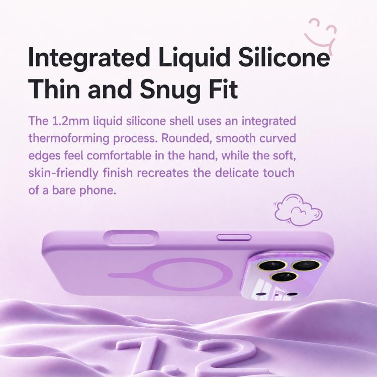 Custodia per telefono con copertura completa in silicone liquido magnetico e fotocamera integrata., For iPhone 17 Pro Max, For iPhone 17 Pro, For iPhone 17