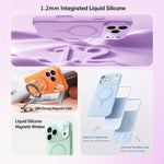 Custodia per telefono con copertura completa in silicone liquido magnetico e fotocamera integrata., For iPhone 17 Pro Max, For iPhone 17 Pro, For iPhone 17