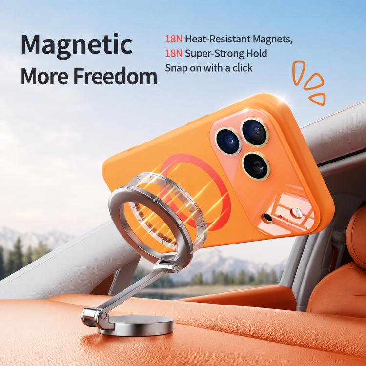Custodia per telefono con copertura completa in silicone liquido magnetico e fotocamera integrata., For iPhone 17 Pro Max, For iPhone 17 Pro, For iPhone 17