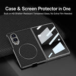 Custodia per telefono GKK con anello magnetico in nichel e pelle galvanizzata integrata., For Galaxy Z Fold8 5G