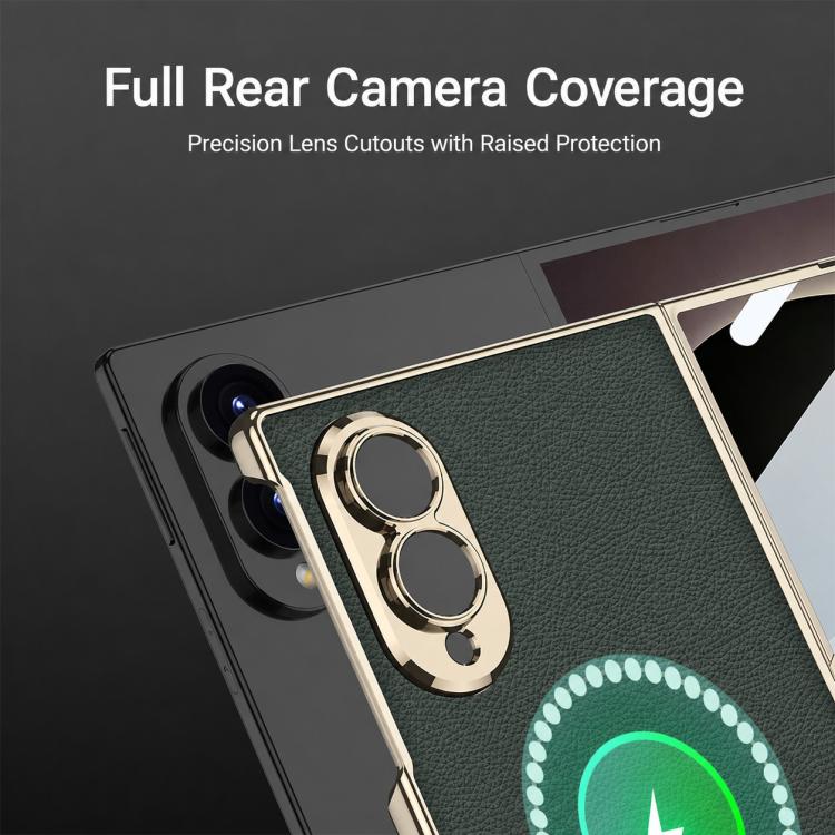 Custodia per telefono GKK con anello magnetico in nichel e pelle galvanizzata integrata., For Galaxy Z Fold8 5G