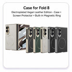 Custodia per telefono GKK con anello magnetico in nichel e pelle galvanizzata integrata., For Galaxy Z Fold8 5G