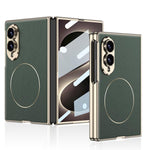 Custodia per telefono GKK con anello magnetico in nichel e pelle galvanizzata integrata., For Galaxy Z Fold8 5G