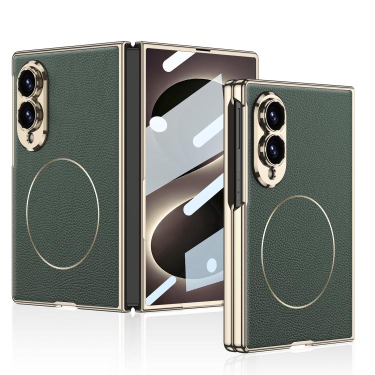 Custodia per telefono GKK con anello magnetico in nichel e pelle galvanizzata integrata., For Galaxy Z Fold8 5G