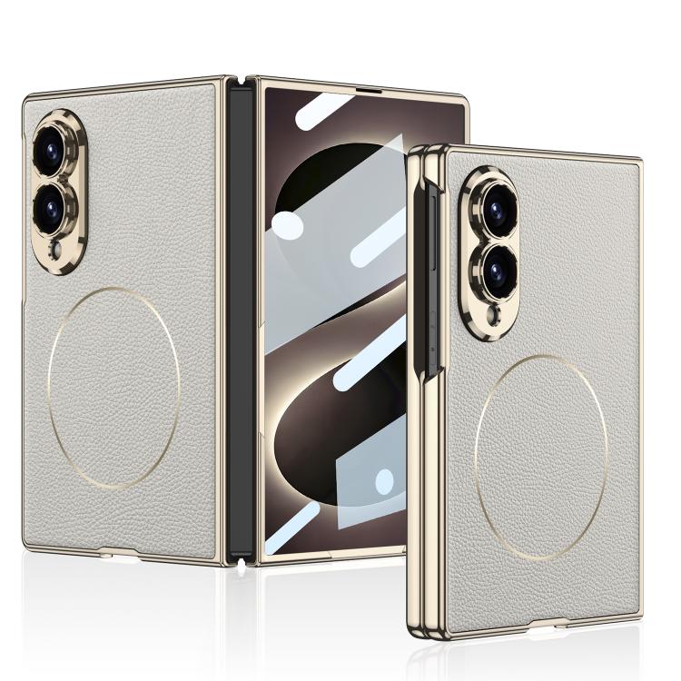 Custodia per telefono GKK con anello magnetico in nichel e pelle galvanizzata integrata., For Galaxy Z Fold8 5G