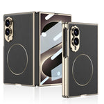 Custodia per telefono GKK con anello magnetico in nichel e pelle galvanizzata integrata., For Galaxy Z Fold8 5G