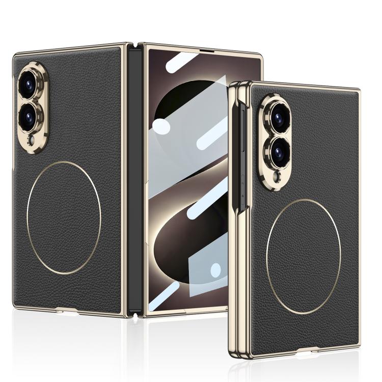 Custodia per telefono GKK con anello magnetico in nichel e pelle galvanizzata integrata., For Galaxy Z Fold8 5G