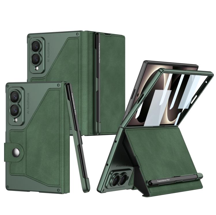 Custodia in pelle GKK Integrated Armor con scomparto per penna (stilo non incluso)., For Galaxy Z Fold8 5G