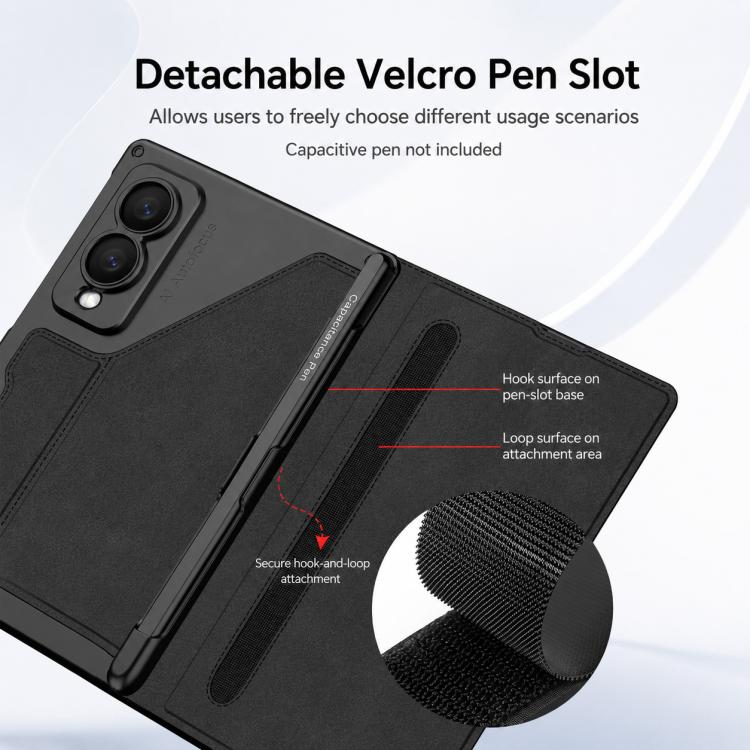 Custodia in pelle GKK Integrated Armor con scomparto per penna (stilo non incluso)., For Galaxy Z Fold8 5G