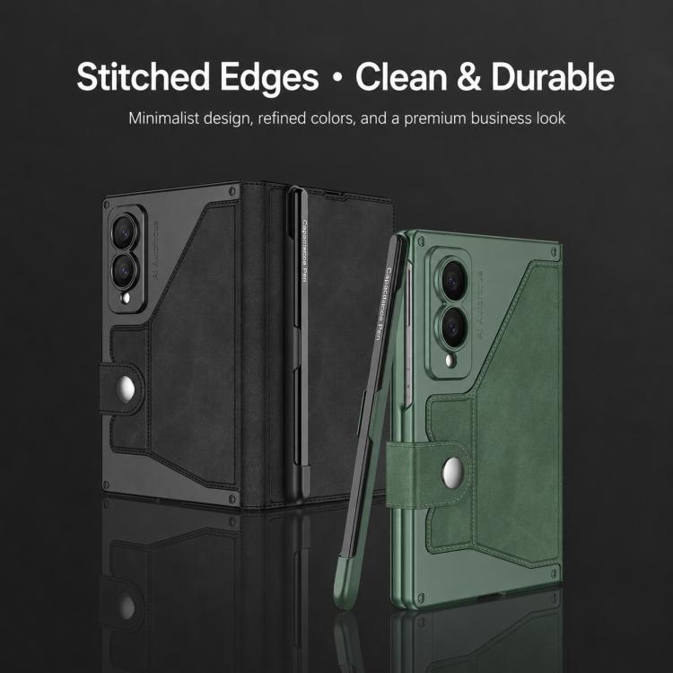 Custodia in pelle GKK Integrated Armor con scomparto per penna (stilo non incluso)., For Galaxy Z Fold8 5G