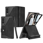 Custodia in pelle GKK Integrated Armor con scomparto per penna (stilo non incluso)., For Galaxy Z Fold8 5G