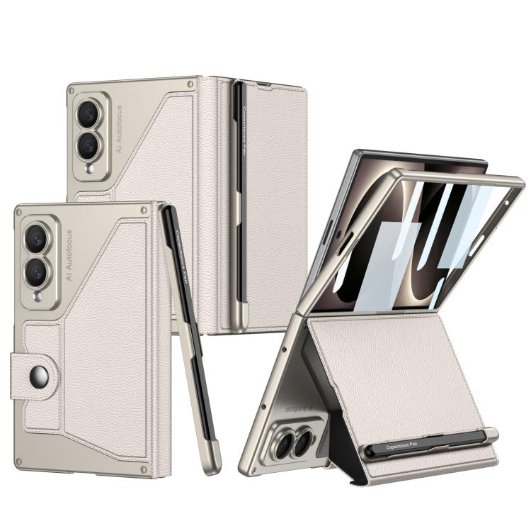 Custodia in pelle GKK Integrated Armor con scomparto per penna (stilo non incluso)., For Galaxy Z Fold8 5G