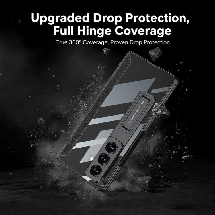 Custodia per telefono GKK con cerniera Phantom magnetica integrata e supporto, For Galaxy Z Fold8 Ultra 5G